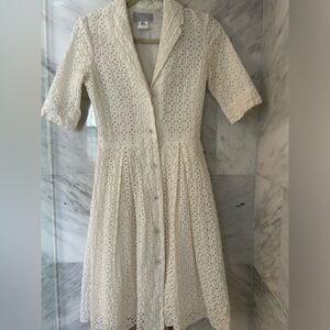 White eyelet tea dress from Barney’s New York
